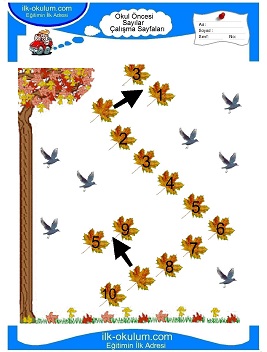 Çocuklar İçin sayı Çalışma Sayfaları 